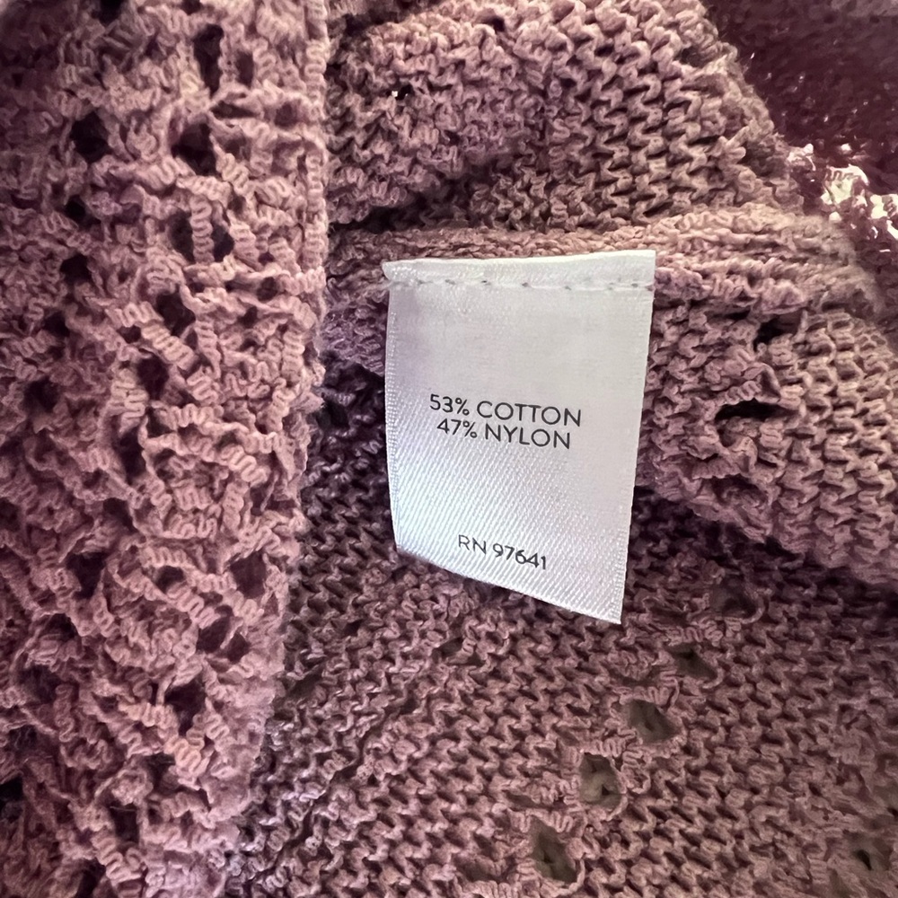 NWT J Jill open weave sweater 3/4 sleeve XLP - Picture 3 of 6